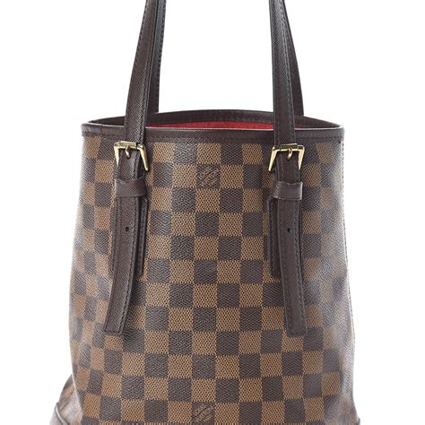 LOUIS VUITTON Damier Ebene Marais Bucket 23